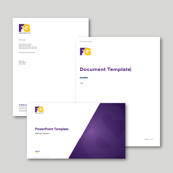 3 different document templates